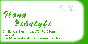 ilona mihalyfi business card